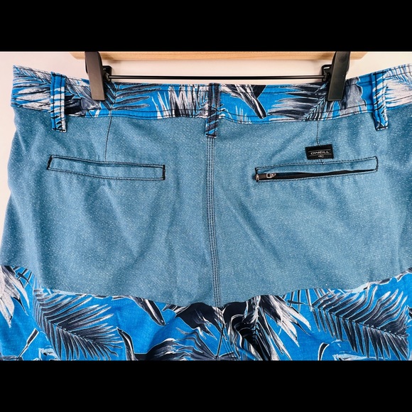 O’NEILL MENS SZ 36 HYBRID PALM LEAF PRINT SURFING/SWIMMING BOARD SHORTS - Picture 5 of 11
